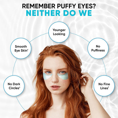Under Eye Patches for Puffy Eyes, Dark Circles, Dull Skin - Natural Moisturizing Support - Help with Wrinkles and Fine Lines - Under Eye Mask with Hyaluronic Acid, Collagen, Caffeine - 30 Pairs