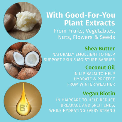 Hempz Twelve Days of Hydration Skin Care Gift Set (12-pack) - Candy Cane Moisturizer & Lip Balm, Vanilla Moisturizer, Pineapple & Melon, Original, & Triple Moisture Shampoo, Conditioner & Moisturizer