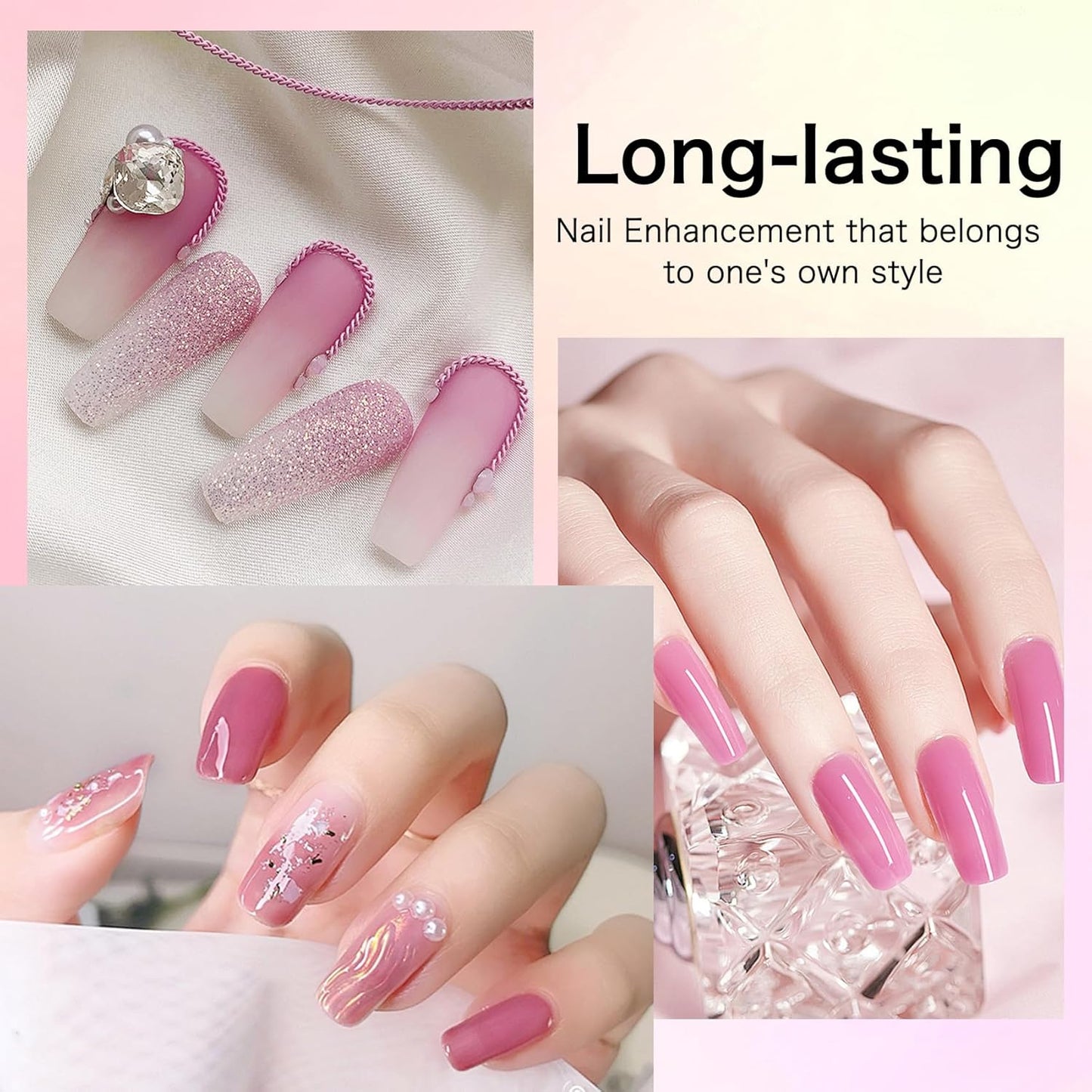 Acrylic Powder for Nail 56g: 2oz Raspberry Rose Acrylic Powder Large Capacity Professional for 3D Art Carving French Extension - DIY Nail Carving Long-Lasting No Needed Lamp