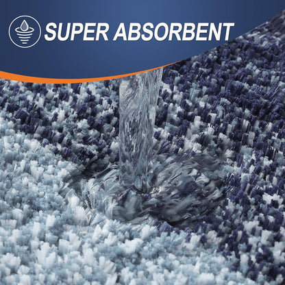 OLANLY Bathroom Rugs Mat 24x16, Extra Soft Absorbent Microfiber Bath Rugs, Rubber Backing, Quick Dry, Machine Washable Bath Mats for Bathroom Floor, Tub and Shower, Home Decor Accessories, Airy Blue