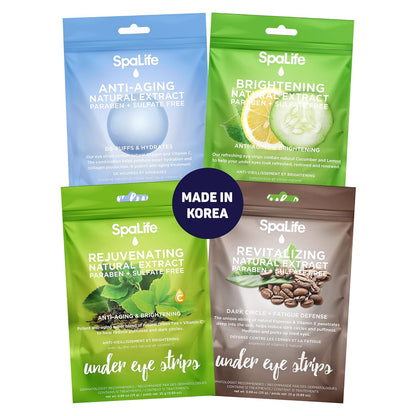 SpaLife Anti-Aging Under Eye Strips Reduce Dark Circles, Wrinkles and Fine Lines (48 Treatment Combo)