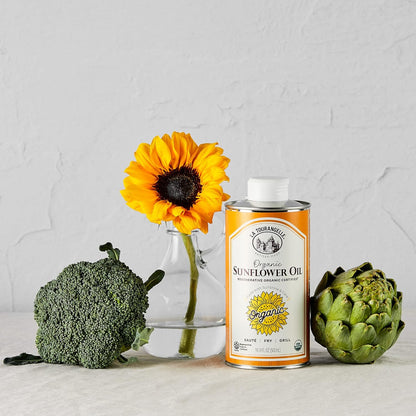 La Tourangelle, Organic Regenerative Sunflower Oil, High Heat Cooking and Skin Care Oil, Sustainable, Non-GMO, 16.9 fl oz