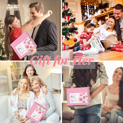 Korean Skin Care Set - Sakura Skin Care Sets & Kits - Women Gift Sets with Cleanser-Toner-Serum-Face Cream-Eye Cream - Skin Care Routine Kit for Women - Beauty Products Gift Box (SetB)