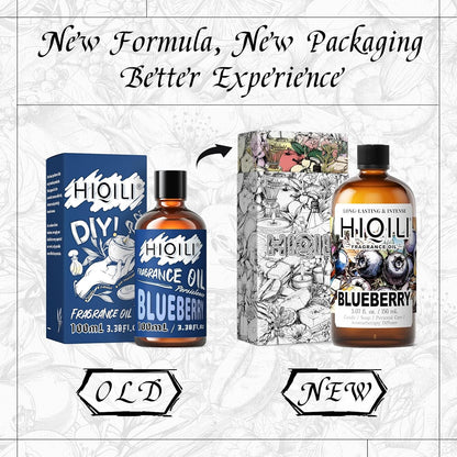 HIQILI Blueberry Fragrance Oil for Candle & Soap Making, Fruity Scents for Reed Diffuser Oil Refill, Add to Lotion, Body Wash - 5.07 Fl Oz