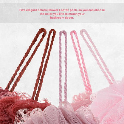 5 piece exfoliating loofah set