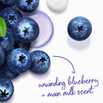 Dove Body Wash Unwind Blueberry & Moon Milk For 24hr Lotion-Soft Skin Moisturizing Skin Cleanser with No Sulfates No Parabens 30.6 oz