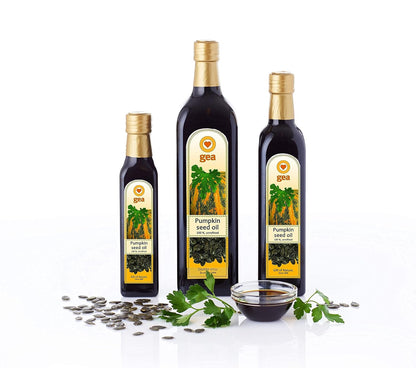 GEA Styrian Pumpkin Seed Oil - (500 ml) 100% Natural Gluten-free Virgin Pumpkin Seed Oil for Salad