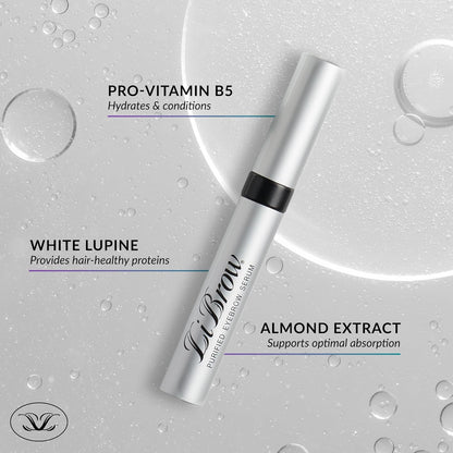 LiBrow Purified Eyebrow Serum to Grow Darker, Fuller, Thicker-Looking Brows - Natural Botanical Extracts, Safe for Sensitive Skin & Thin Overplucked Brows - Vegan & Cruelty-Free (3mL, 90-Day Supply)