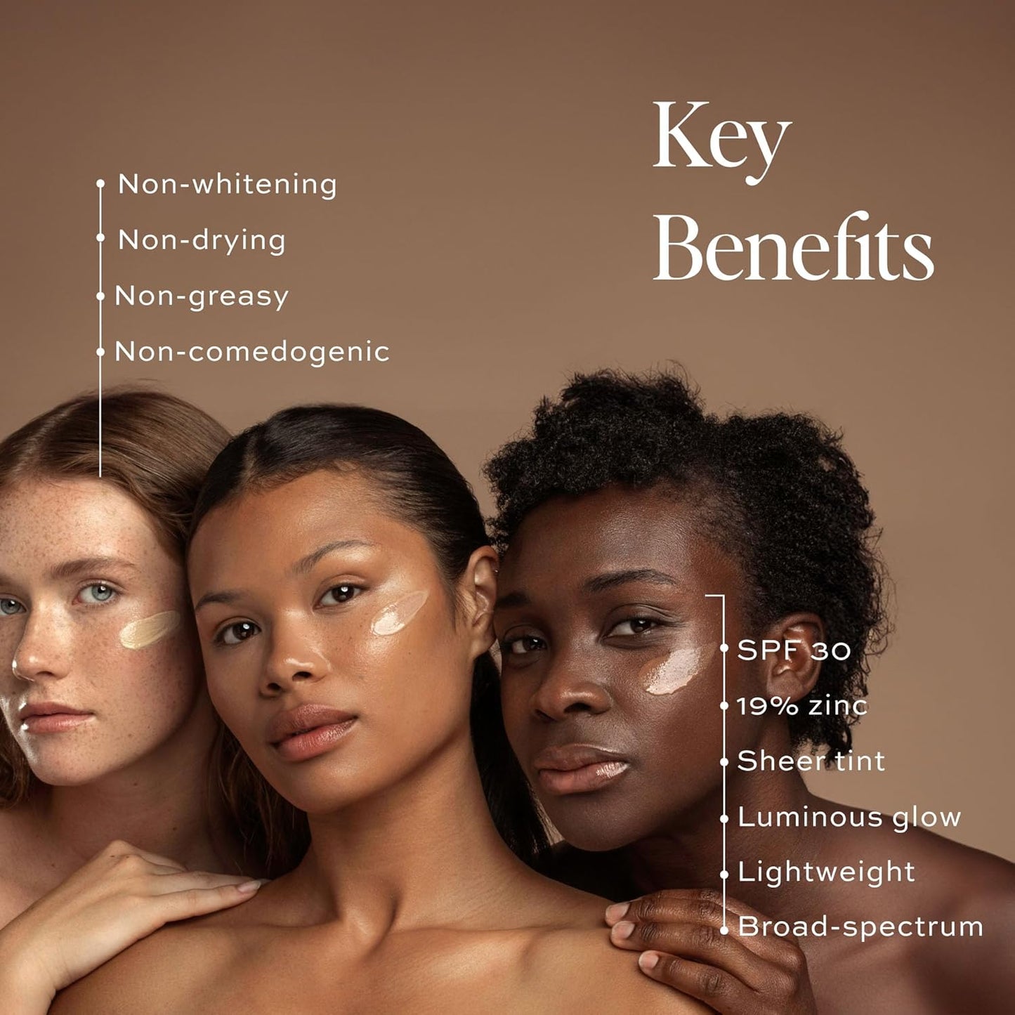 DIME Beauty Tinted Glow Wonderscreen SPF 30, Mineral Sunscreen for Face with 19% Zinc Oxide, Tinted Moisturizer with SPF, 50 g (Shade 03)