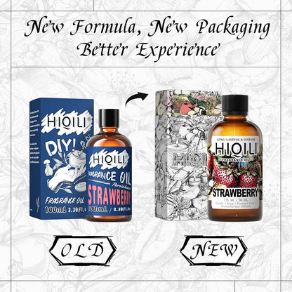 HIQILI Strawberry Fragrance Oil for Diffuser Use, Great for Candle, Soap, Body Butter Making, DIY Fruity Scent Perfume - 1 Fl Oz