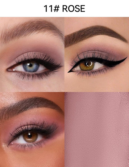 Erinde Waterproof Cream Eyeshadow Stick, Matte Nude Eye Shadow Sticks, Longwear Blendable High Pigmented, Neutral Eye Shadow Sticks Matte for Older Eyes, Smokey Eyeshadow Pencil Crayon, 11 Rose Nude