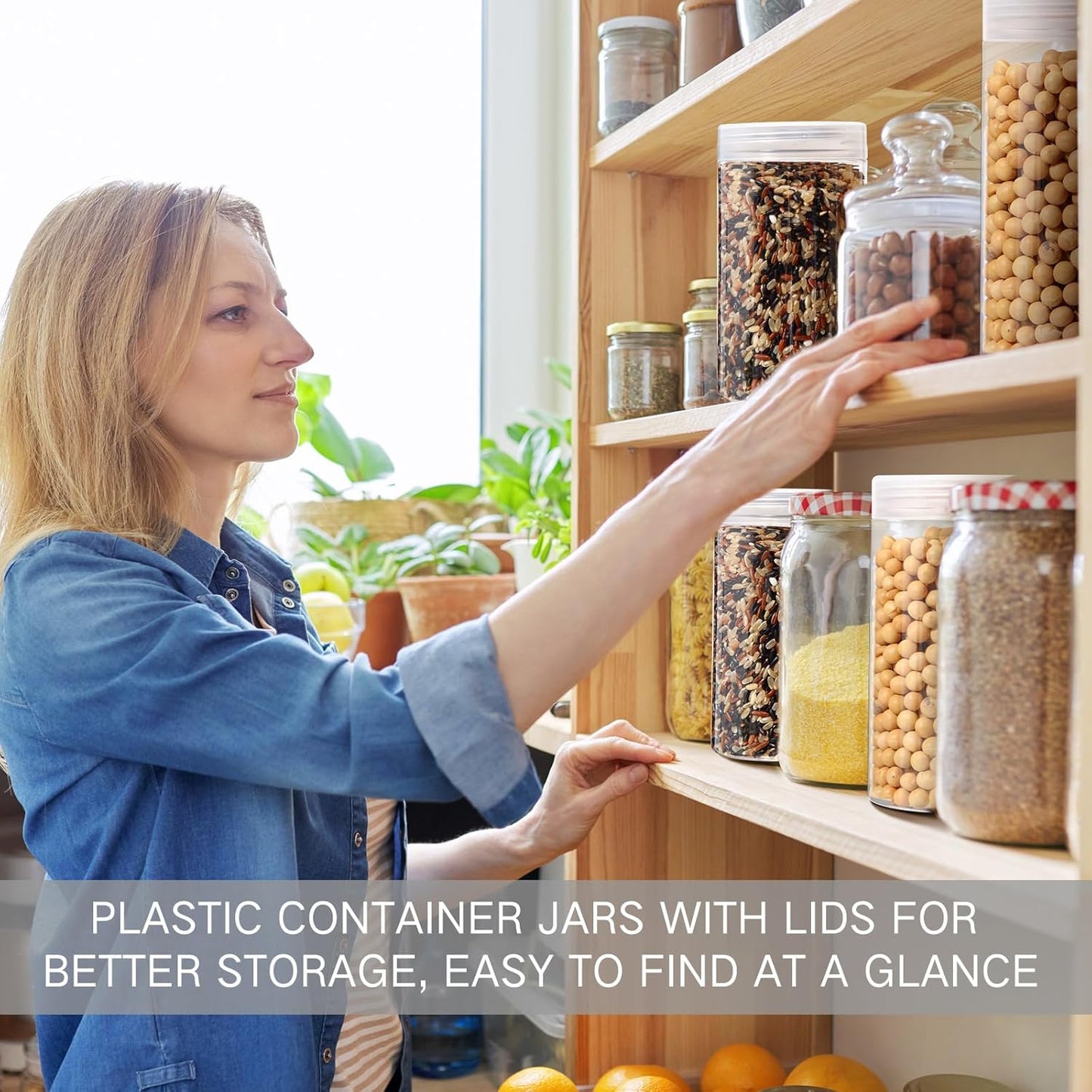 Patelai 4 Pieces Round Wide-mouth Leak Proof Plastic Container Jars with Lids for Travel Storage Makeup Beauty Products Face Creams Oils Salves Ointments DIY Making(12 Ounce,Clear)