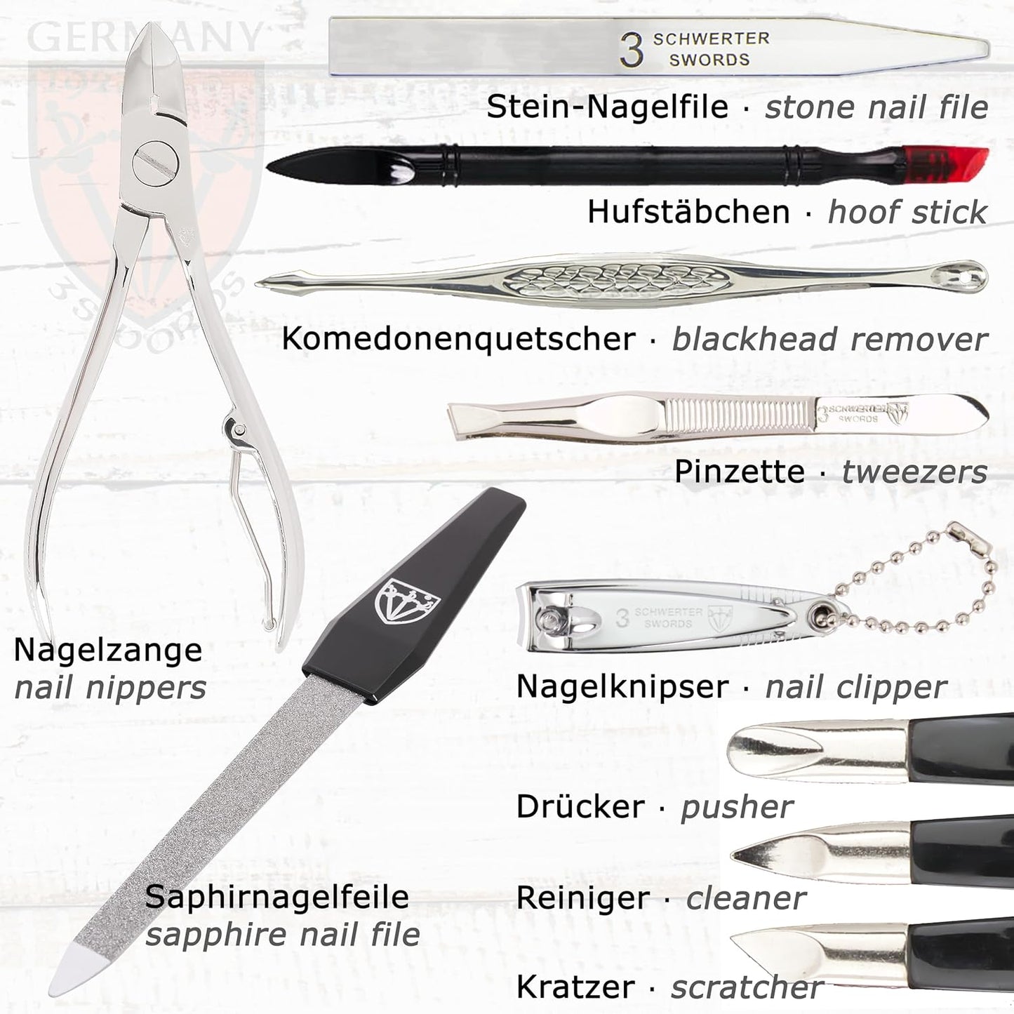 3 Swords Germany – manicure pedicure set kit (656)