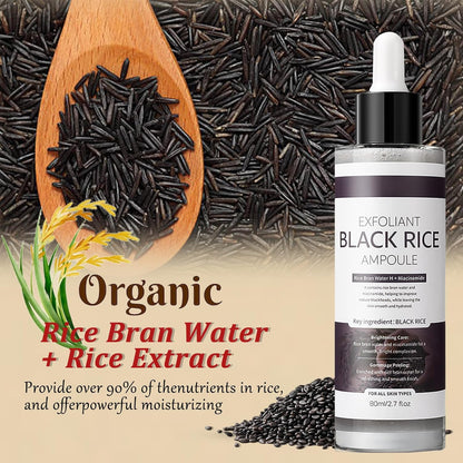 Peel Shot Glow Rice Ampoule Duo - Dead Skin Remover for Face - Black and White Rice Exfoliant Rice Ampoule - Black Rice Exfoliant to Pore Minimizer - Blackhead Remover,Smooth, Pore Cleaner,Hydrating