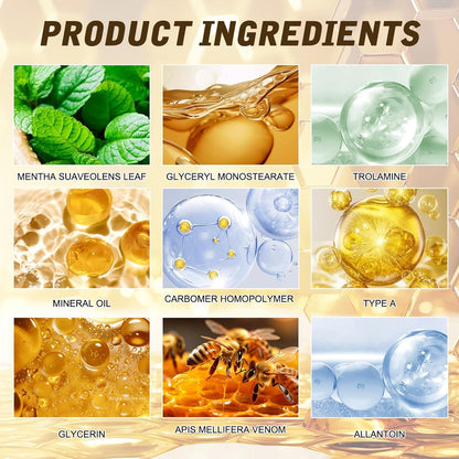 Bee Venom Comprehensive Cream,Bee Venom Skin Treatment Cream,Advanced Firming & Wrinkle-Reducing cream Natural Skin Moisturizer for All Skin Types(2PCS)