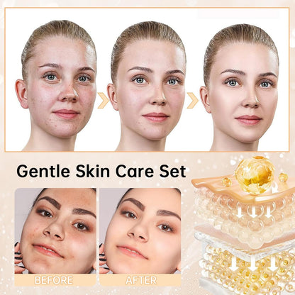Rice Skin Care Sets For Women, 5/6Pcs Skin Care Kit, Moisturizing Skin Care Gift Set , Face Care Kit Inclusde Rice Mask, Cleanser, Toner, Lotion, Eyecream, Face Serum (5pcs Rice Raw Pulp)