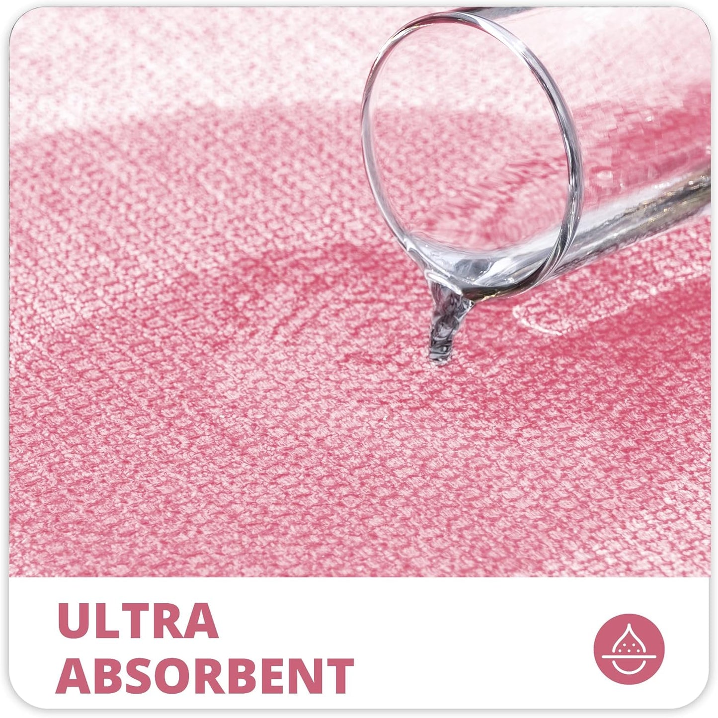 Bath Mat,Ultra Thin Bathroom Runner Rugs,Large Bath Mats for Bathroom,Quick Dry,Non-Slip,Machine Washable,Low Pile,Bath Rug,Shower Outside,Sink,Home Decor Accessories.Pink,2'x5'（24x60inch）