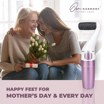 Electric Callus Remover for Feet: Professional Foot Care for Women by Own Harmony - Rechargeable Pedicure Tools - Electronic Foot File Pedi Sander - Best for Hard, Dry, Dead, Cracked Skin (3 Rollers)