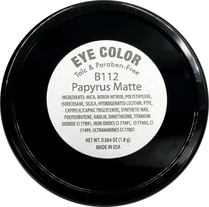 Papyrus Matte Light Peach Pink Tan Soft Pressed Powder Single Vegan Eyeshadow; Talc, Paraben & Cruelty Free