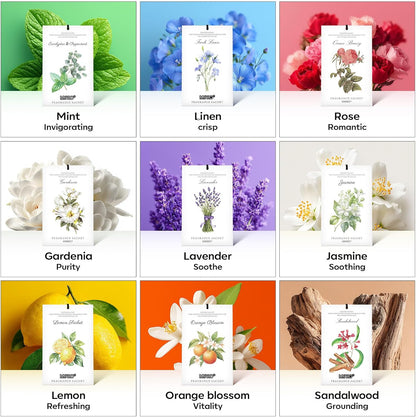 MYARO 12 Packs Lavender Scented Sachets Air Freshener for Drawer and Closet, Long-Lasting Sachets Bags Drawer deodorizers Fresh Scents, Home Fragrance for Lover