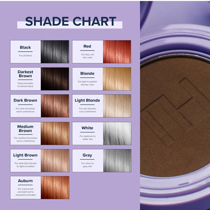 TRUHAIR Root & Scalp Cover Up Pressed Powder Compact, Waterproof, Weightless Hair Coverage & Bald Spot Concealing, Root Touch Up Hair Color for Gray Coverage & Thinning Areas, 0.35 Oz (Darkest Brown)
