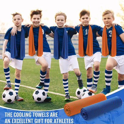 Hosuly 30 Pack Cooling Towels, 40"x12" Ice Breathable Soft Chilly Sweat Rag Microfiber Workout Rags for Gym Cooling Towels for Neck and Face for Yoga Golf Sport Running