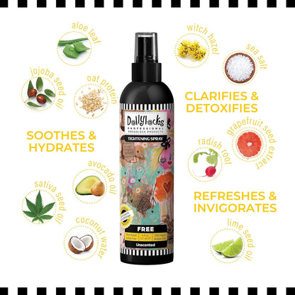 Dollylocks Tightening Spray – The Original Dreadlock Tightening & Residue-Free Loc Spray, Plant-Based, Vegan & pH-Balanced (Free Scent, 8oz)