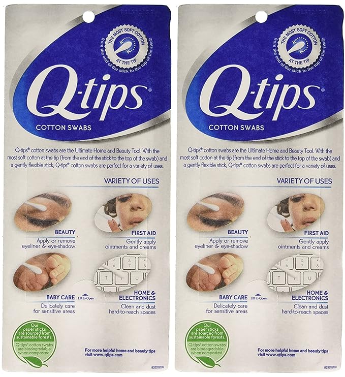 2 x q-tips cotton swabs,