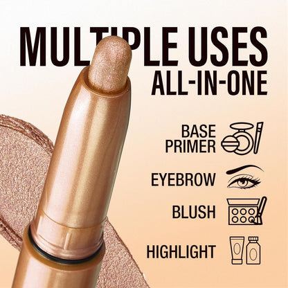 Jolilab Eyeshadow Stick, 2 Colors Matte Professional Bright-Colored Contouring and Highlight Stick, Cream Waterproof Long Lasting High Pigmented Eye Shadow.