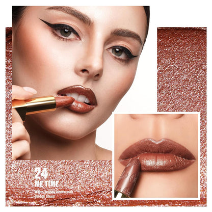 Oulac Lipstick & Lipliner Set 3PCS High Impact Lipcolor with Moisturizing Formula, Vegan Beauty, Full-Coverage Lip Color, Gift Lipstick for Women, 03+08+24