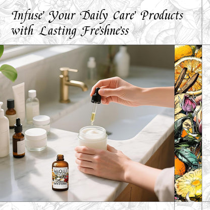 HIQILI Floral Oath Eternal Fragrance Oil, Jasmine & Peach Scents, Perfect for Soap & Candle Making, Essential Oil Diffusers, Skin and Body Scenting - 1 Fl Oz