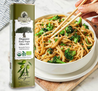 Ellora Farms, Extra Virgin Olive Oil, Organic Cold Press, Traceable Single Origin Olive Oil, Kosher, 17 oz. tin