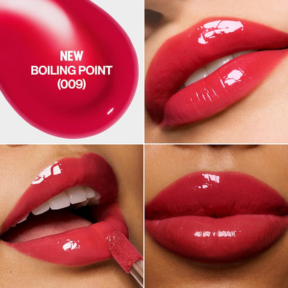 REVLON Super Lustrous Glimmer Lip Oil, Moisturizing & Tinted, Shiny Finish, Made with Plant-Based Squalane, 009 Boiling Point, 0.13 fl oz