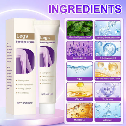 2Pcs Soothing Leg Cream –Varicose Veins Relief,Relieve Gel for Leg Discomfort,Soothing Cooling Gel,Sports Cooling Body Care Cream,Fast Absorbing for Women and Men