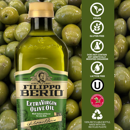 Filippo Berio Cold Pressed Extra Virgin Olive Oil, 16.9 Ounce rPET Bottle