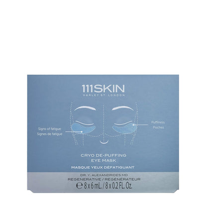 111SKIN Sub-Zero De-Puffing Eye Mask | Fragrance Free | Reduce Puffiness & Dark Circles | Uplift & Improve Under-Eye Area | Set of 8 (0.2 oz each)