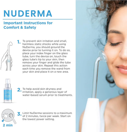 NuDerma Professional Skin Therapy Wand - Portable Skin Therapy Machine with 6 Neon & Argon Wands – Boost Your Skin – Clear Firm & Tighten