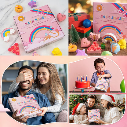 Bath Bombs Gifts Set, BusyMouth 9pc Kids Bath Bombs with Surprise Toys | Non-Toxic Bubble Bath | Birthday Gift Set for Girls & Boys Ideal Gift for Mother's Day Valentines