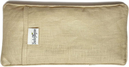 Organic Linen Eye Pillow - Lavender & Flaxseed for Relaxation, Yoga, Stress Relief - Microwavable Heating Pad & Cool Compress - Made in USA - Gifts for Meditation