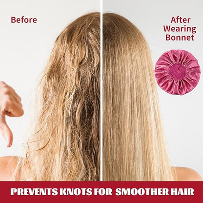 2pcs silk bonnet for sleeping,