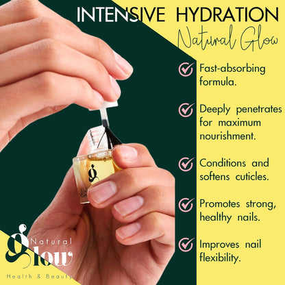 Dead Sea Cuticle & Nail Oil (5ML) | Strengthens, Moisturizes & Conditions with Sweet Almond, Olive, Jojoba, Castor, Argan Oils, Lemon Essential Oil, Vitamin E & Dead Sea Salt