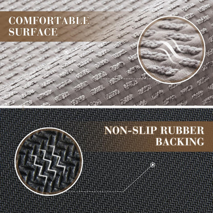 RESARE Non Slip Bathroom Runner - Machine Washable Bath Rugs, Super Absorbent Bath Mat Quick Dry Bath Runner, Bath Mat Ultra Soft Rugs for Bathroom Floor, 20"x70" Light Grey