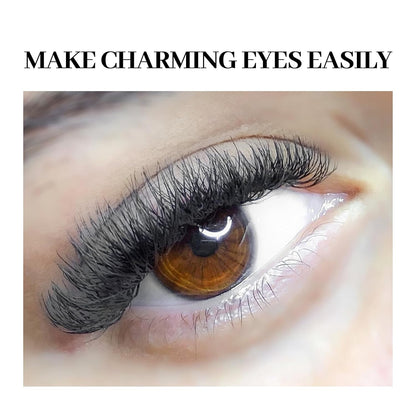 Double Tips 4D W Eyelash Extensions Supplies Thick w lash 0.07mm D curl Mix Tray 8-15mm Premade Fans Russian Volume Faux Mink Matte 12 rows Cluster pre Fanned Eye Lashes(4D-Double Tips-0.07D-11mm)
