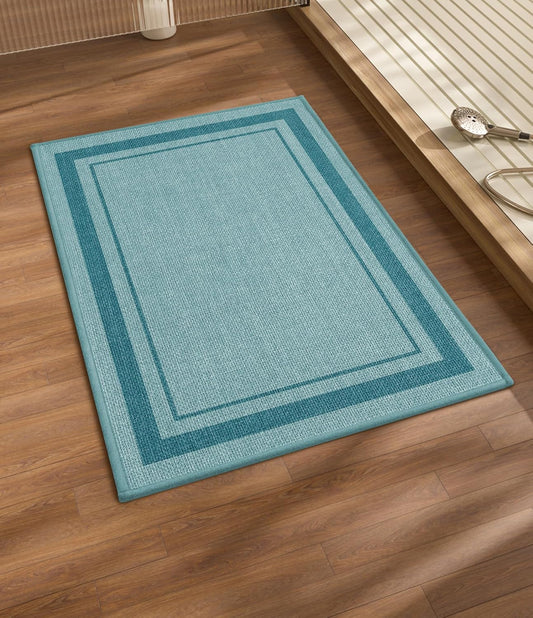 chakme Bathroom Rugs Mat 24x17, Ultra Thin Non Slip Bath Mat Small Quick Dry Absorbent Bath Mat for Bathroom Floor, (Light Blue, 24"x17")