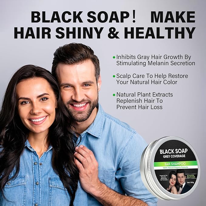 Black soap for gray hair,