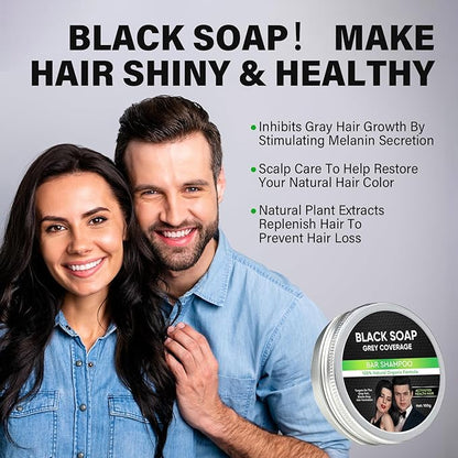 Black soap for gray hair,