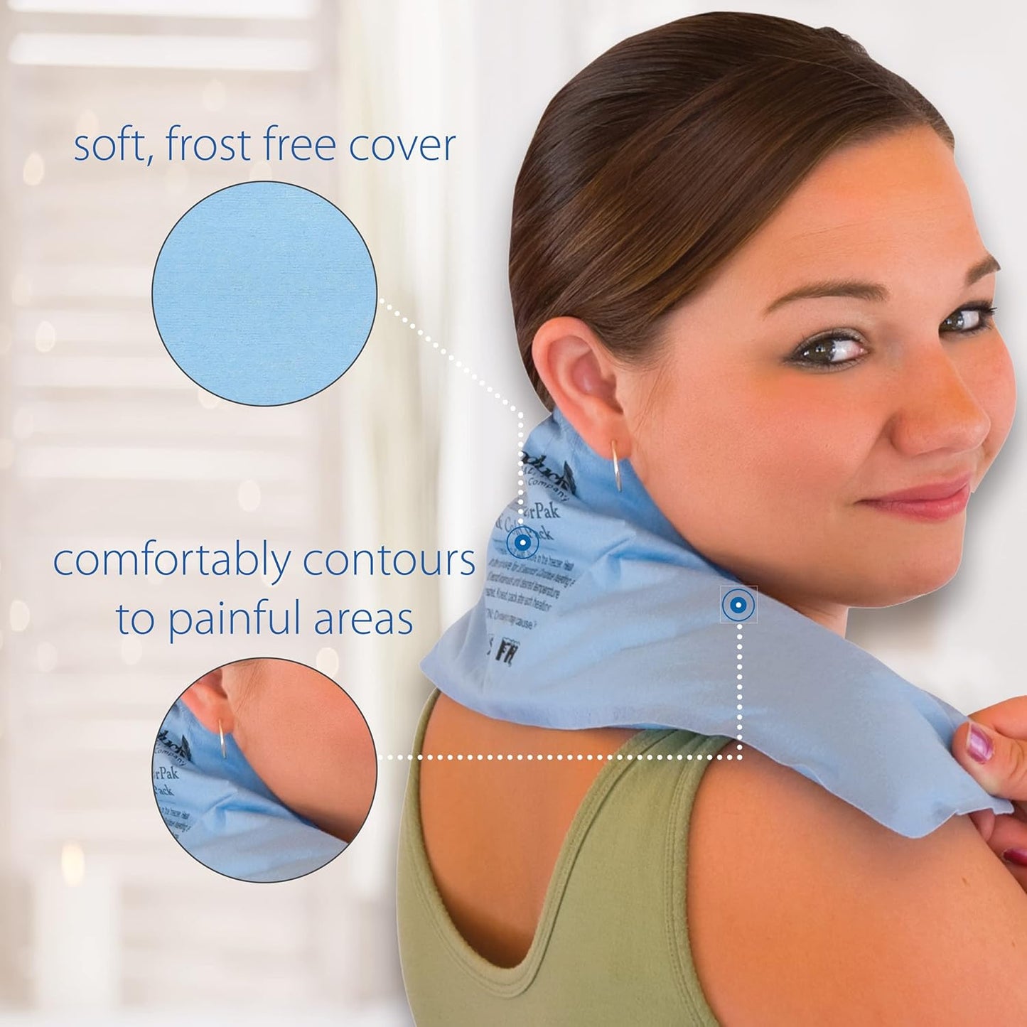Core Products Soft Comfort CorPak – Reusable Hot & Cold Therapy Pack, Ice Pack for Injuries, No-Frost Compress for Muscle, Back & Joint Pain Relief – 6" x 20", Made in USA