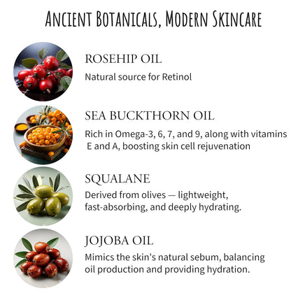 Civil Code Mesopotamian Face Oil – Organic Anti Aging Facial Oil for Women with Sea Buckthorn, Jojoba, Squalane & Lavender – Hydrating Skin Care for Dry Skin & Fine Lines – Natural Skincare 1oz