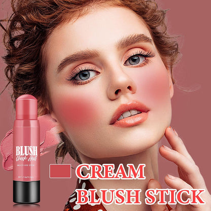 Cream Blush Stick Makeup,Blush Stick for All Skin Tones,Easy to Color,Soft Long Lasting Lightweight Blush Face Makeup Stick,Waterproof Multi Stick for Cheeks & Lip & Eyes（#104）
