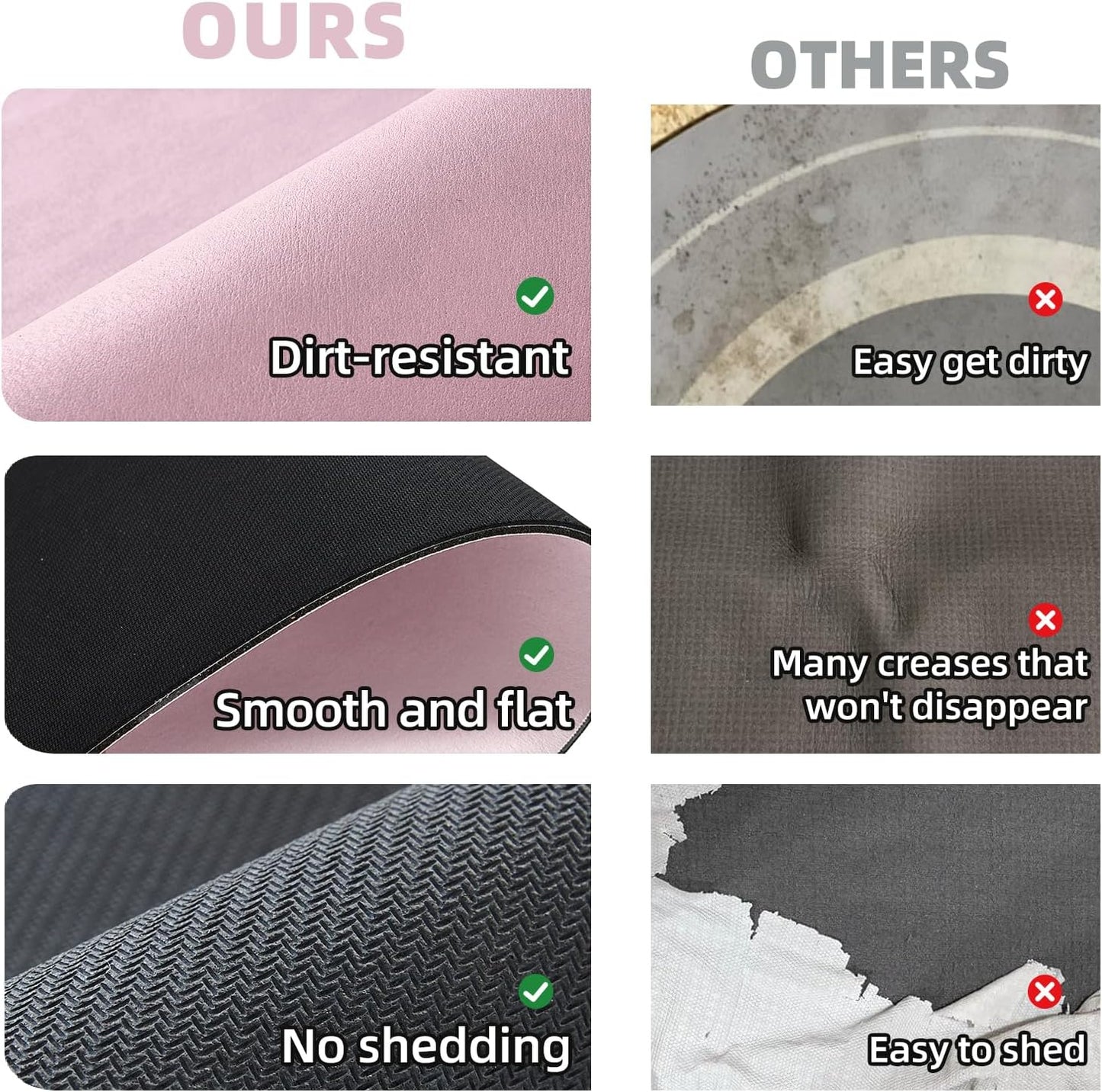 Pink Bath Mat, Bathroom Rugs Non Slip Washable Thin Absorbent Quick Dry Bath Mat Fits Under Door Bathroom Floor Mat Perfect for Bath, Shower, or Sink 24"x70" Pink